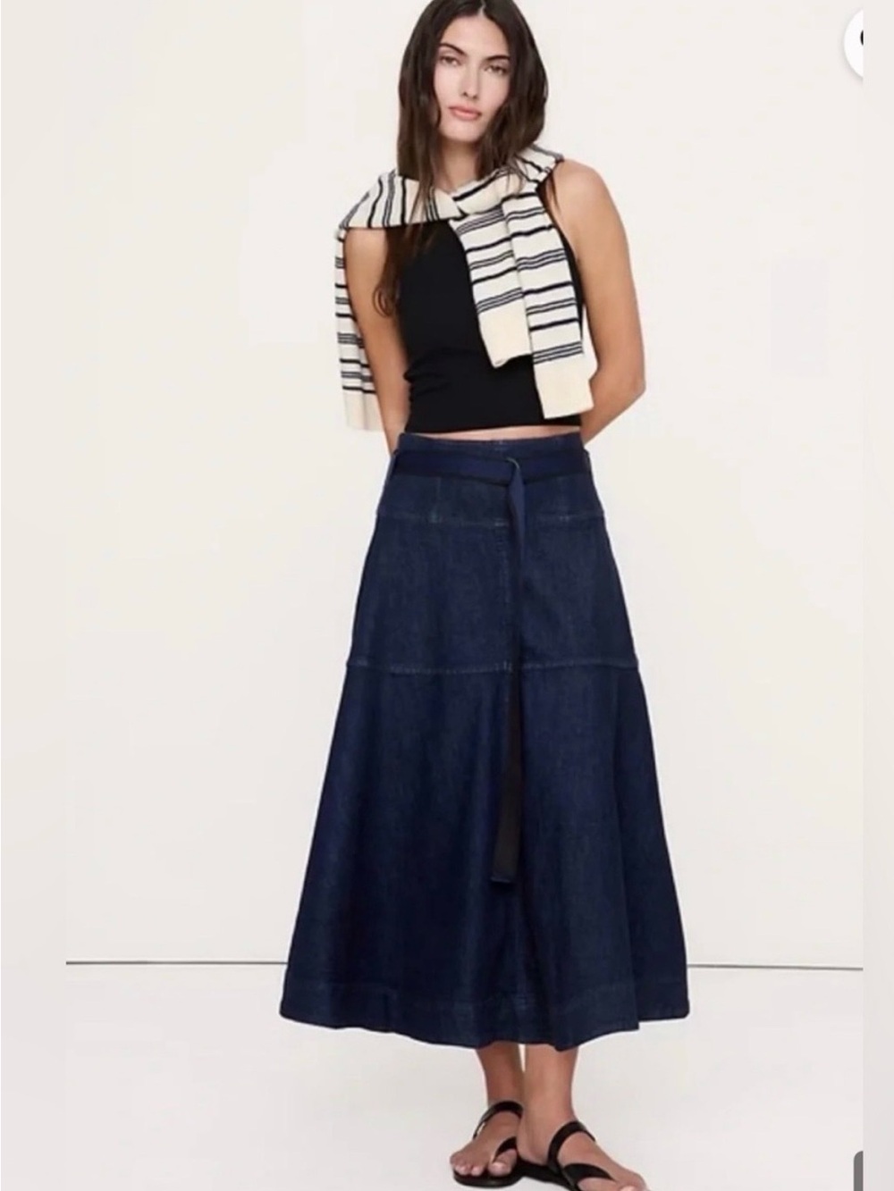 NWT-Banana Republic Denim Midi Skirt, Size 2